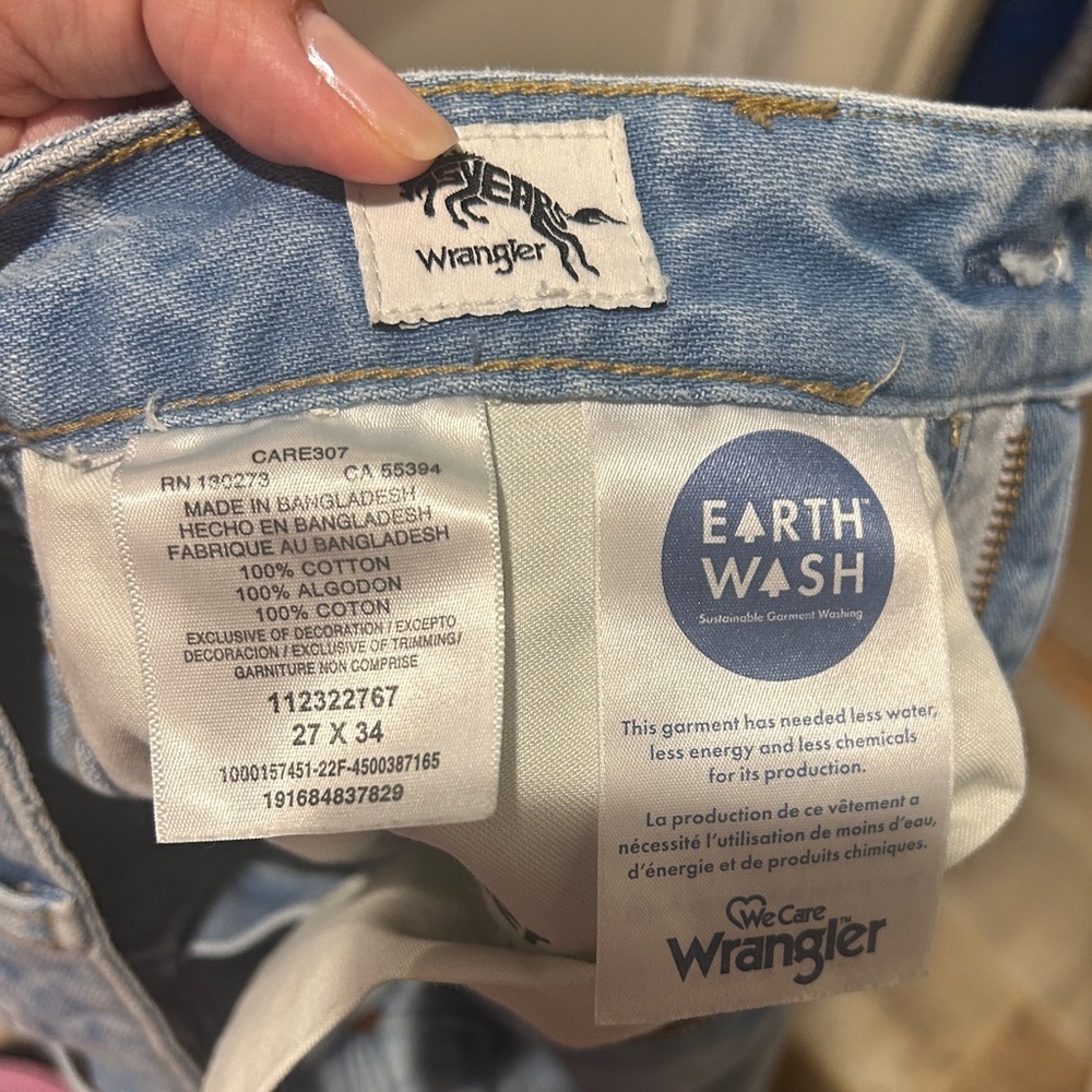 Wrangler Meow Laser Tiger Print Wanderer Jeans High Rise Flare Size 27 x 34 - Picture 10 of 13